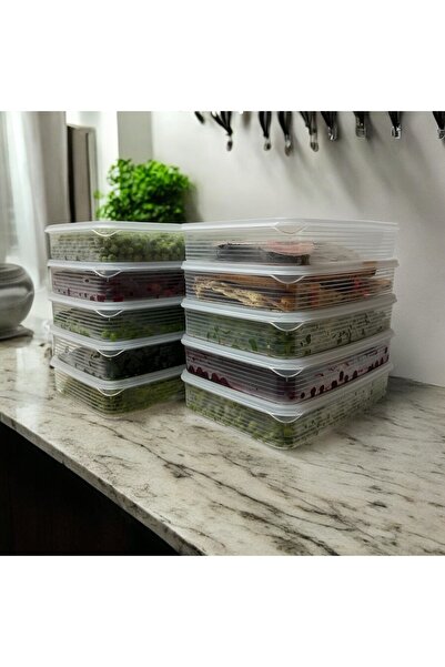 Carat Home Vacuum 100% Leak Proof 10 Pieces 2.5 Lt Large Size Rectangular Storage Container Set