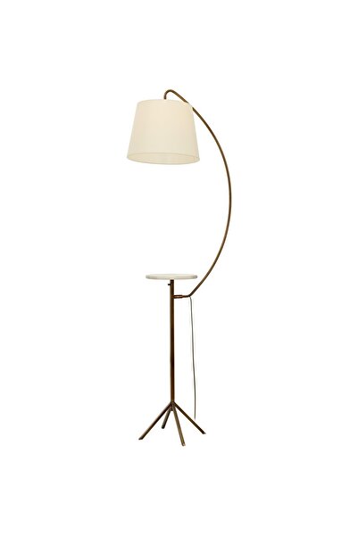 Avonni Avonnı Lm-9126-1e Eskitme Kaplama Lambader E27 Metal Kumaş Mermer 60x60cm