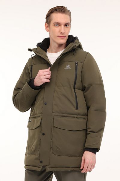 lumberjack ML ADLERS LONG COAT 4PR Χακί Ανδρικό Μακρύ Παλτό