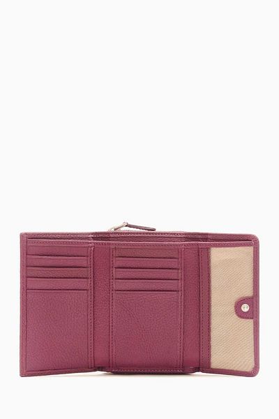DAMY Genuine Leather Women's Wallet - Portfolio 925mg - Plum