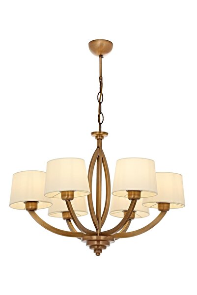 Avonni Av-60362-6es Eskltme Kaplama Modern Avize E27 Metal Cam 65cm