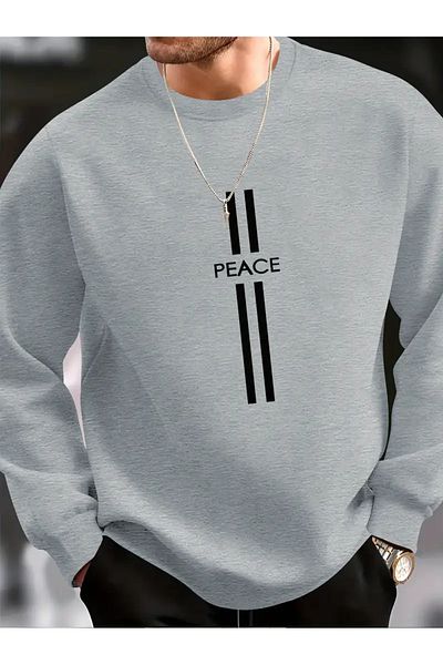 Karatopak Hanorac oversize unisex cu imprimeu Peace