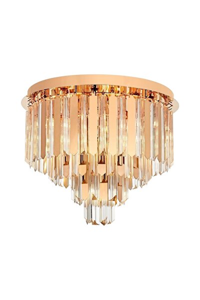 Avonni Ar-60299-s60 Sarı Kaplama Klasik Avize E14 Metal Kristal 60cm