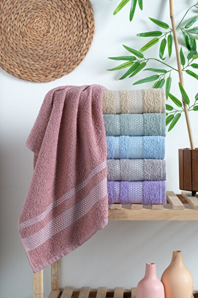 DONATEV ستار موديل 6 قطع مناشف لليدين والوجه مقاس 50x90 سم