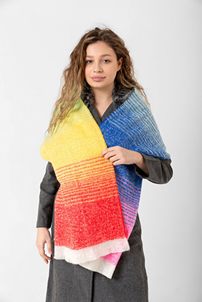 REMSA 1288 Μοντέλο Ροζ Πολύχρωμο Σάλι Μπουκλ - 67x197 cm