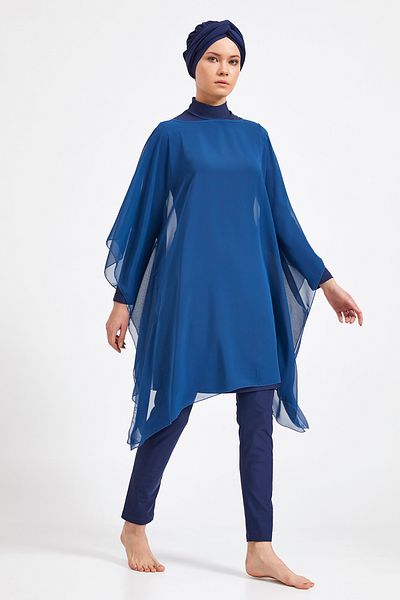 Remsa Mayo Sandro 6038 Single Pareo Kaftan on Petrol Color