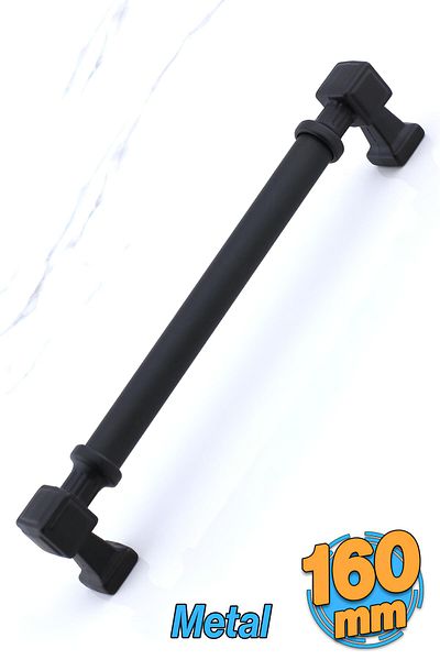 Badem10 Talas Culoare Neagra Metal 160 Mm Mobilier Bucatarie Sertar Dulap Dulap Capac 16 Cm Mâner Mâner Mânere