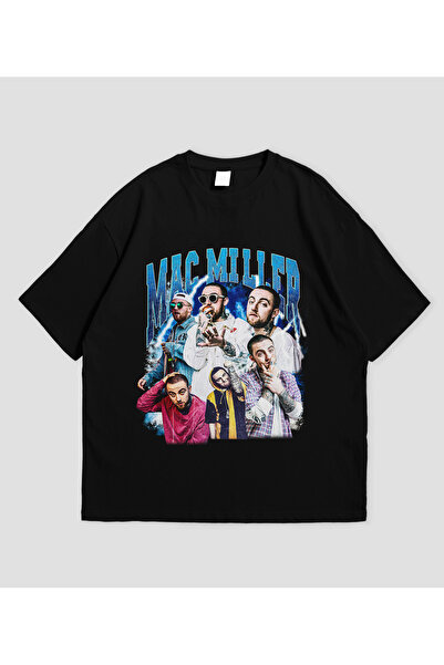 SVART WEAR Mac Miller - Tricou oversize unisex cu design retro