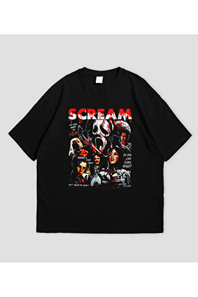 SVART WEAR Scream - Retro Tasarımlı Unisex Oversize T-shirt