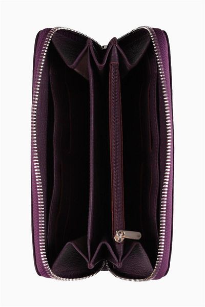 DAMY Genuine Leather Women's Wallet 907 - Plum