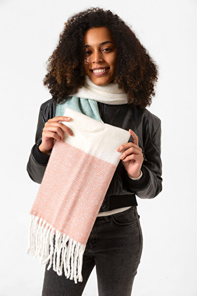 REMSA 40Χ210 εκ. Φούντες Μπουκλ Φουλάρι - 1290 Πούδρα