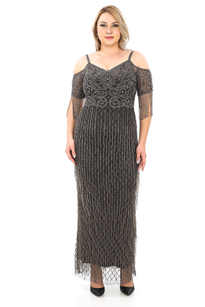 GATSBYLADY LONDON DAİSY - EL İŞLEMELİ , TAŞ PÜSKÜLLÜ ELBİSE
