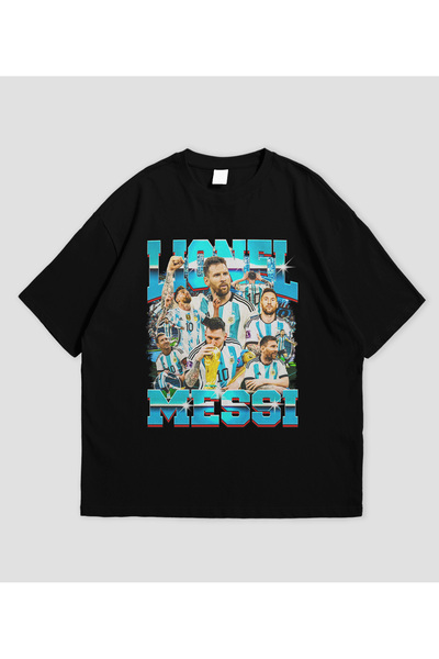 SVART WEAR Tricou oversize unisex cu design Lionel Messi