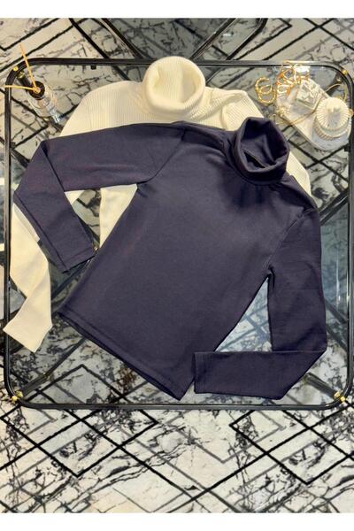 Koçibar Ecru - Bleumarin Culori de lux Gâtul țesut Body Camisole Raster Slimfit