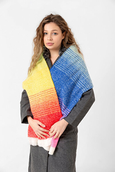 REMSA 1288 Μοντέλο Ροζ Πολύχρωμο Σάλι Μπουκλ - 67x197 cm