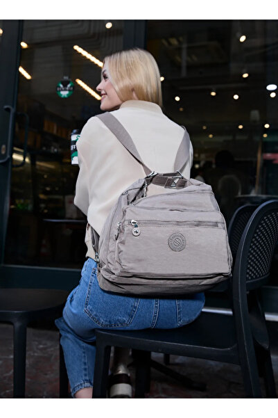 eflanmoda Sanmorris ženski ranac sa 7 odjeljaka, napravljen od naborane tkani...