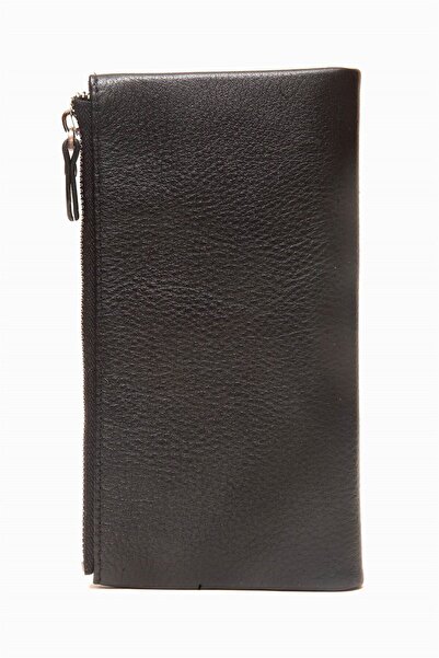 DAMY Genuine Leather Rfid Protected Women's Wallet 958 - Black