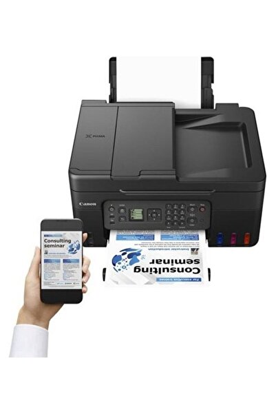 Canon طابعة PIXMA G4470 اللاسلكية الملونة متعددة الاستخدامات القابلة لإعادة التعبئة بخزان حبر MegaTank