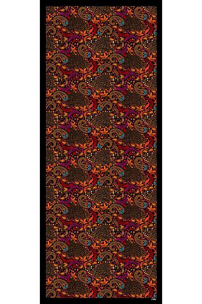 nehir eşarp Ethnic Pattern and Fashionable Flower Pattern Shawl 75X180 cm