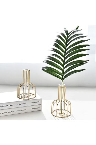 Taimi 1 Piece Flower Vase Bottle gold 4x15x10cm