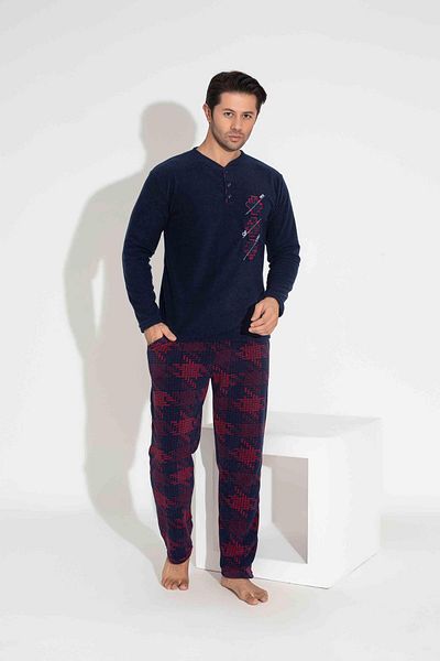 RAPAPA Ανδρικό σετ πιτζάμες Fleece - Άνετο Σπίτι για ύπνο 5222L