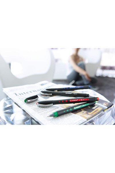 Stabilo قلم حبر جاف عالي الجودة أسود متوسط الحجم أزرق/B-41677 (أزرق)