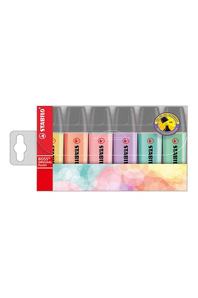 Stabilo Highlighter Pastel Wallet 6 Pcs (70/6-2)