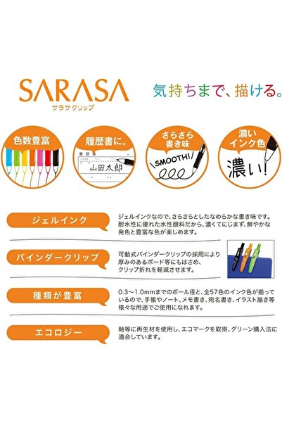 Zebra مجموعة مشبك ساراسا 0.5، 5 ألوان (JJ15-5CA)