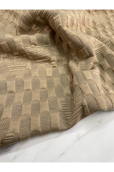 ipekkumaş Bej Örme Kaptone Elbiselik Switlik Ceketlik Kumaş Ürünümüz Adet Ola...