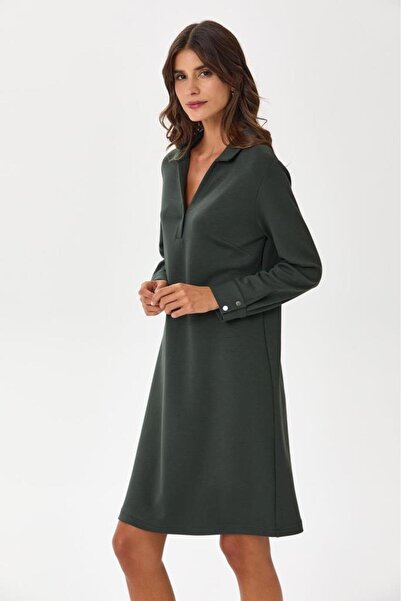 İKİLER Polo Yaka Uzun Kol Elbise 245-2500