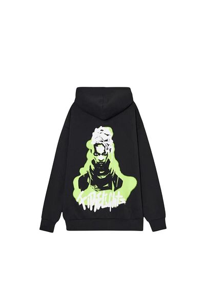 FULL TOLERANCE Arcane Lol Unisex Oversize Jinx Printed Raised Sweatshirt