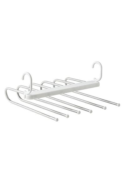 Taimi 6-Layer Folding Pants Hanger, Space-Saving, White