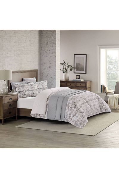 Orange Bed & Bath طقم لحاف مزدوج مكون من 6 قطع من كوستكو الخريفي - رمادي 279 × 243 سم