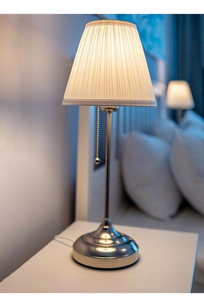Taimi Table Lamp White/Silver 55centimeter