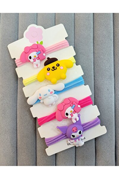 GÜLPEŞE دمية دب ملونة بإبزيم مرن من القطيفة مكونة من 5 قطع