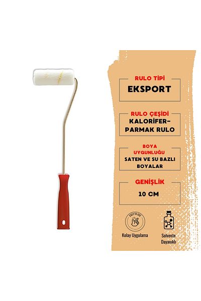 Dekor |   Export Finger - Heating Paint Roller, Compatible Tall Export Roller for Interior, 10 cm
