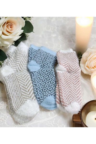 ÇEÇEN HOME Вълнени зимни чорапи Kapar Beard Rope