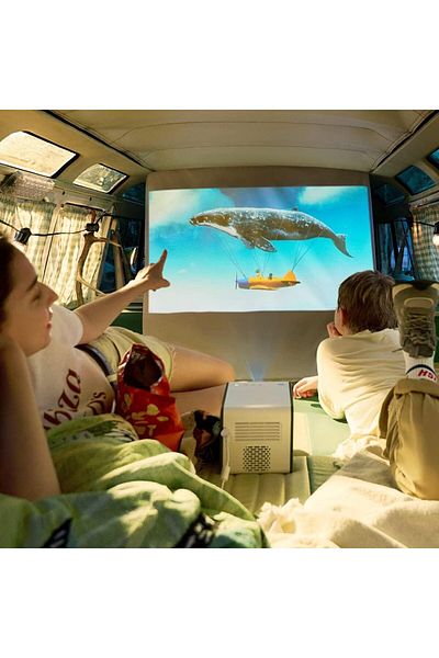 BENQ GS50 Portable Full HD Wireless Projector, Android TV, Cinematic Color, Extra Bass Bluetooth