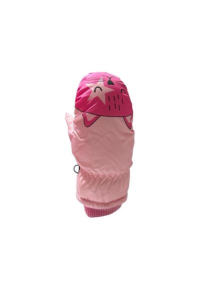 Kitti Cat One-Fingered Waterproof Children's Snow Glove Baby Snow Glove (2-5 Years Old)