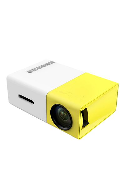 Generic جهاز عرض LCD صغير محمول YG-300 أصفر/أبيض/أسود
