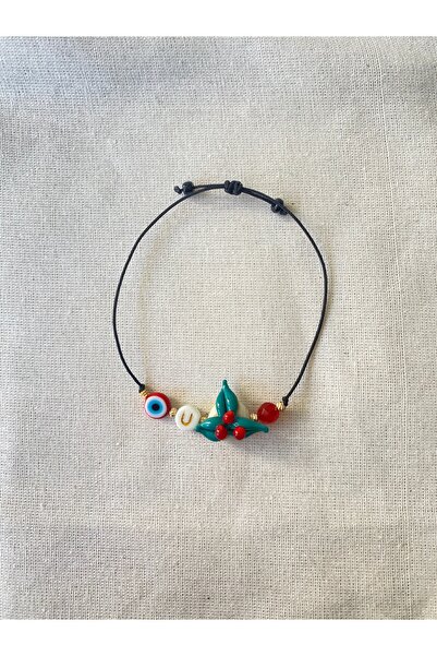 TAKI BY EKİN Murano Yılbaşı Figürlü, Kişiye Özel Harf Bileklik