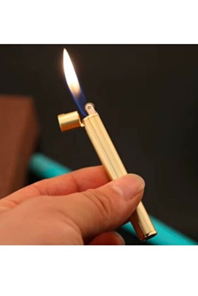 KdrElektronik Mini Sigara Stil Çakmak Taşınabilir Doldurulabilir Gazlı Çakmak