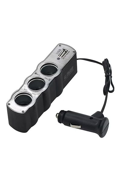 Taimi 3-Way USB Charger With Lighter