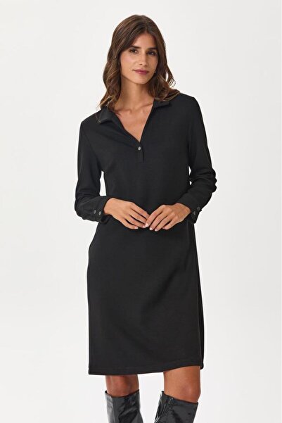 İKİLER Polo Yaka Uzun Kol Elbise 245-2500