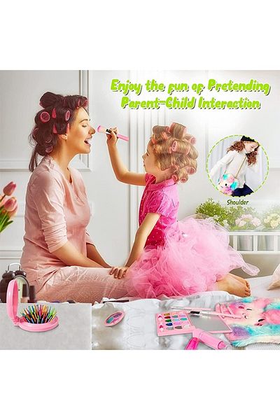 Taimi Kids Princess Makeup Set, Non-toxic Cosmetics Kit for Girls, Pretend Play Birthday Gift