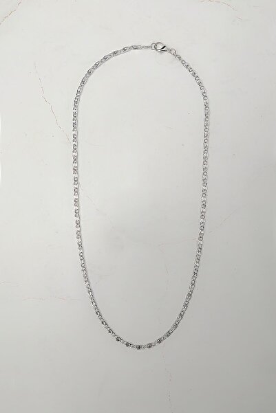 Modex Erkek Gümüş Rengi Zincir Kolye Sevgiliye Hediye