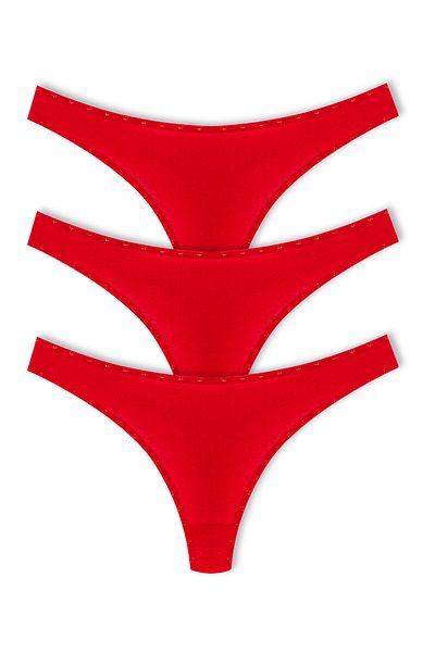 HNX Red Thong Women's Panties 3-Pack