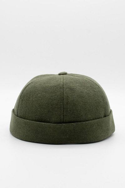 Külah Winter New Style Wool Retro Hip-hop Docker Hat Khaki