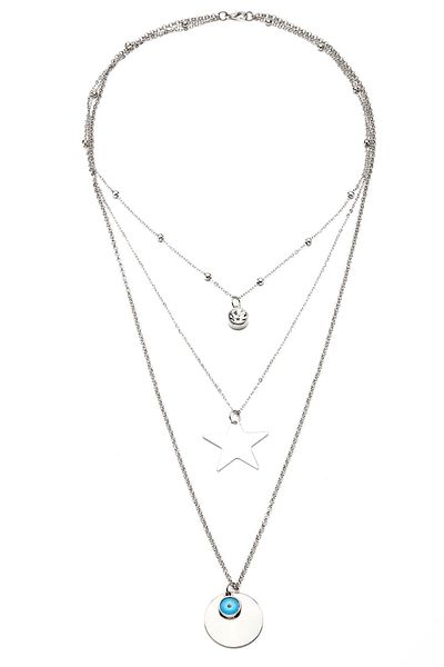 Modex Star Detailed Coin Necklace