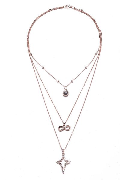 Modex Infinity Detailed Triple Necklace